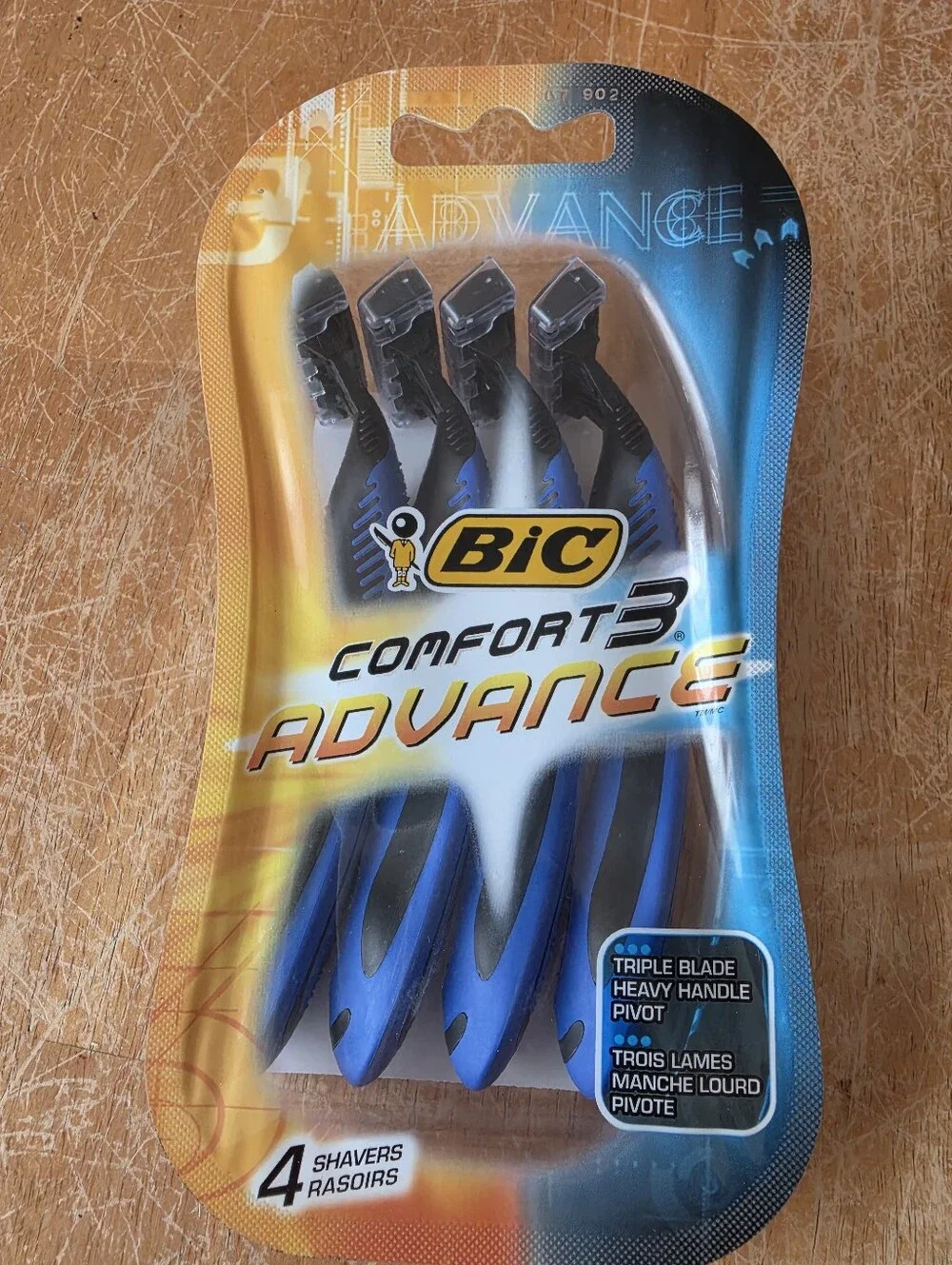BIC Comfort 3 Advance Men's Disposable Razors - Blue (4 Pack)